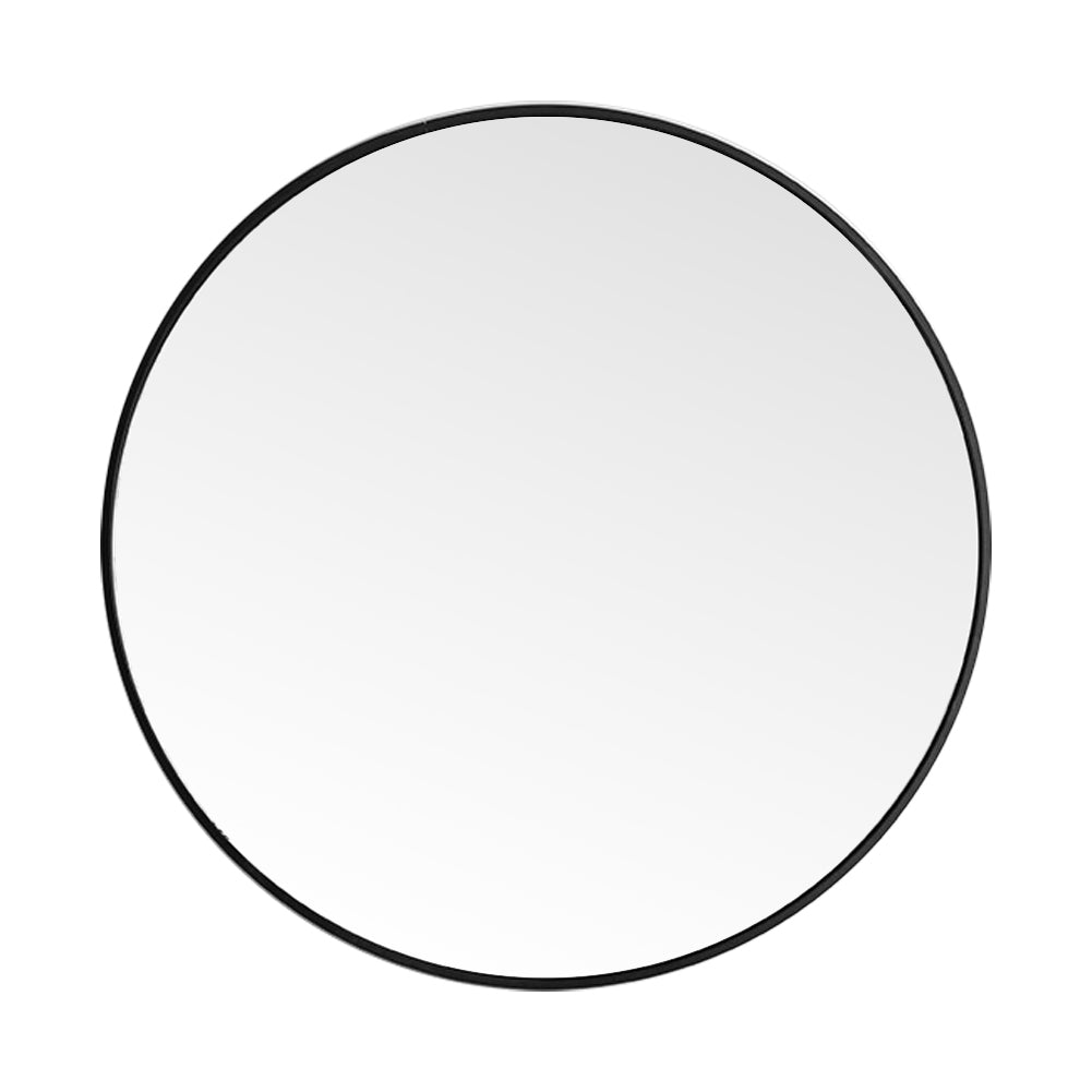 40cm/60cm/80cm Diameter Nordic Round Round Wall Mirror Bathroom Framed Mirror Wall Hanging | 80cm | Black