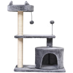 81cm Cat Tree Kitten Large Cats Tower Activity Centre Scratch Post | Gray