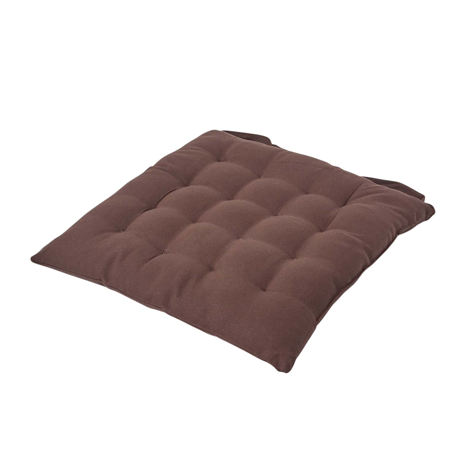 100% Cotton Seat Pads Plain Chair Cushions For Dining Room, Kitchen, Or Outdoor Garden Use | Set-of-1 | Chocolate