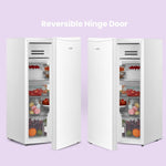 93l Compact Multi-layer Fridge With Cooler Box, 3 Removable Glass Shelves & Reversible Door | White