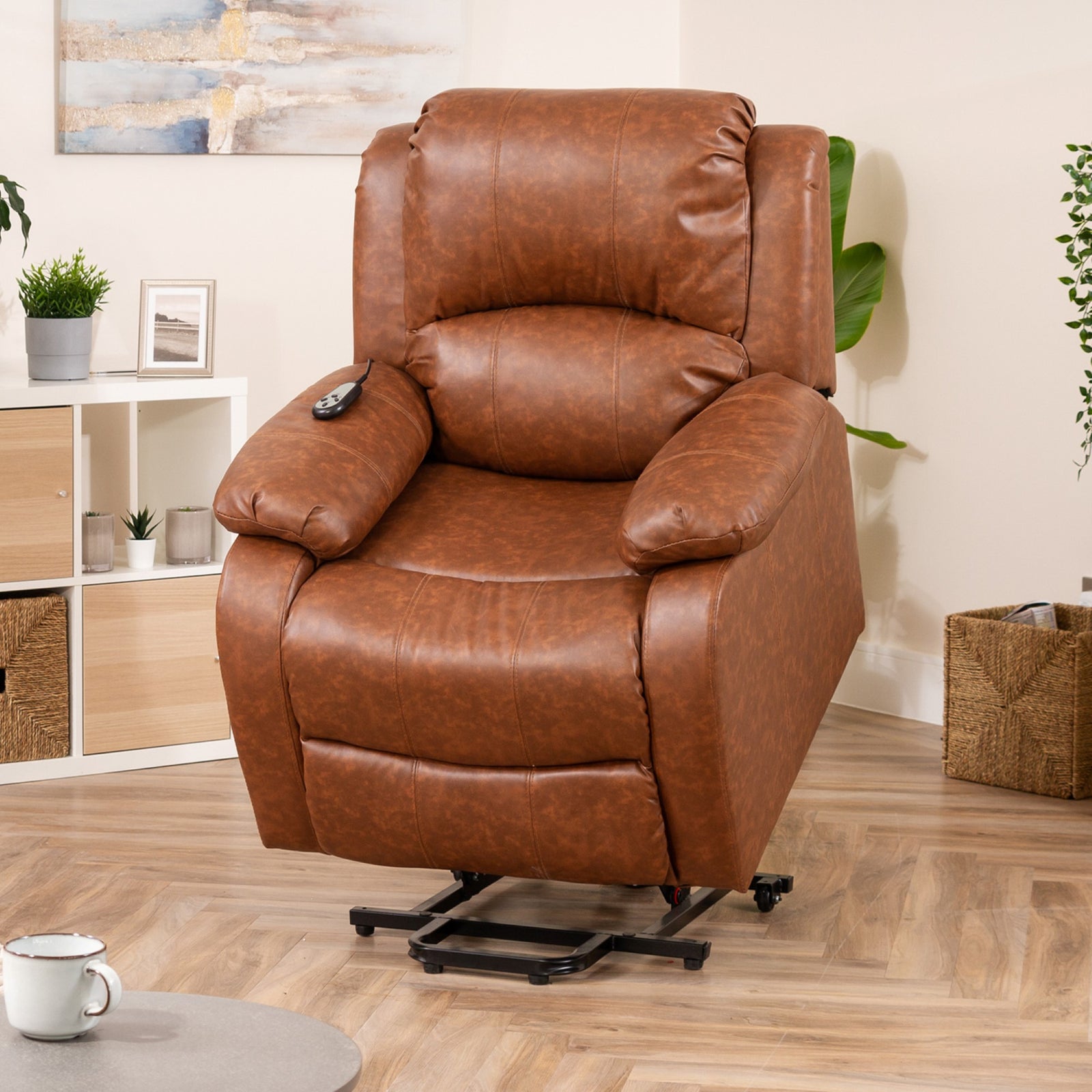 Northfield Dual Motor Massage Heat Riser Recliner Chair | Tan
