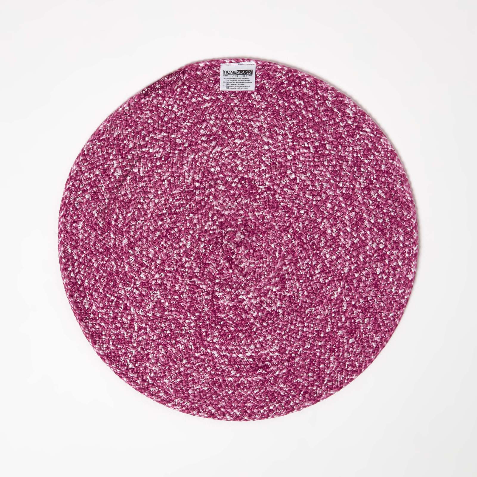 Handwoven Round Placemats Set Of 4 | 40cm | Pink