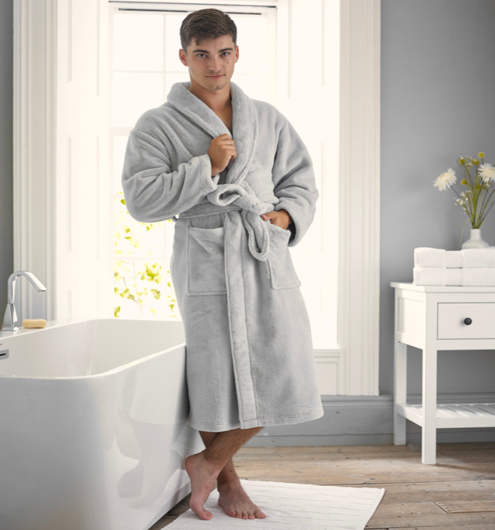 Coco Deluxe Fleece Robe | Small | Silver