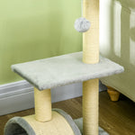 72cm Cat Tree Climbing Tower With Sisal Scratching Post | Gray