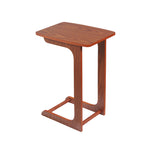 C Shaped Sofa Side Table Oak Veener Finish | Brown