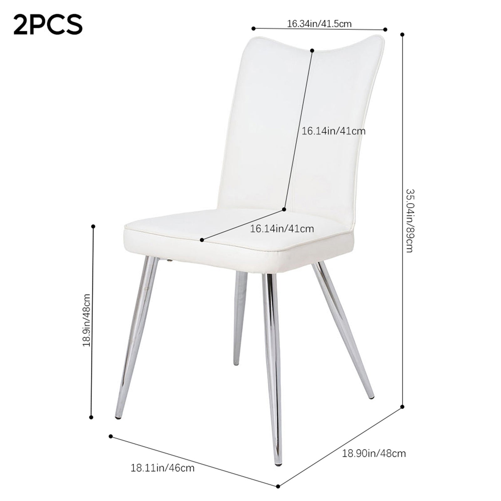 Breeins Set Of 2 Modern Dining Chairs