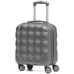 45x36x20cm Lightweight Underseat Cabin Carry On Suitcase - 100+ Airline Approved - Hard Shell Luggage - 4 Wheels - Bubble Design | Cabin | Anthracite