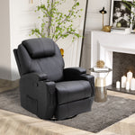 8-point Massage Recliner Sofa Rocking Swivel