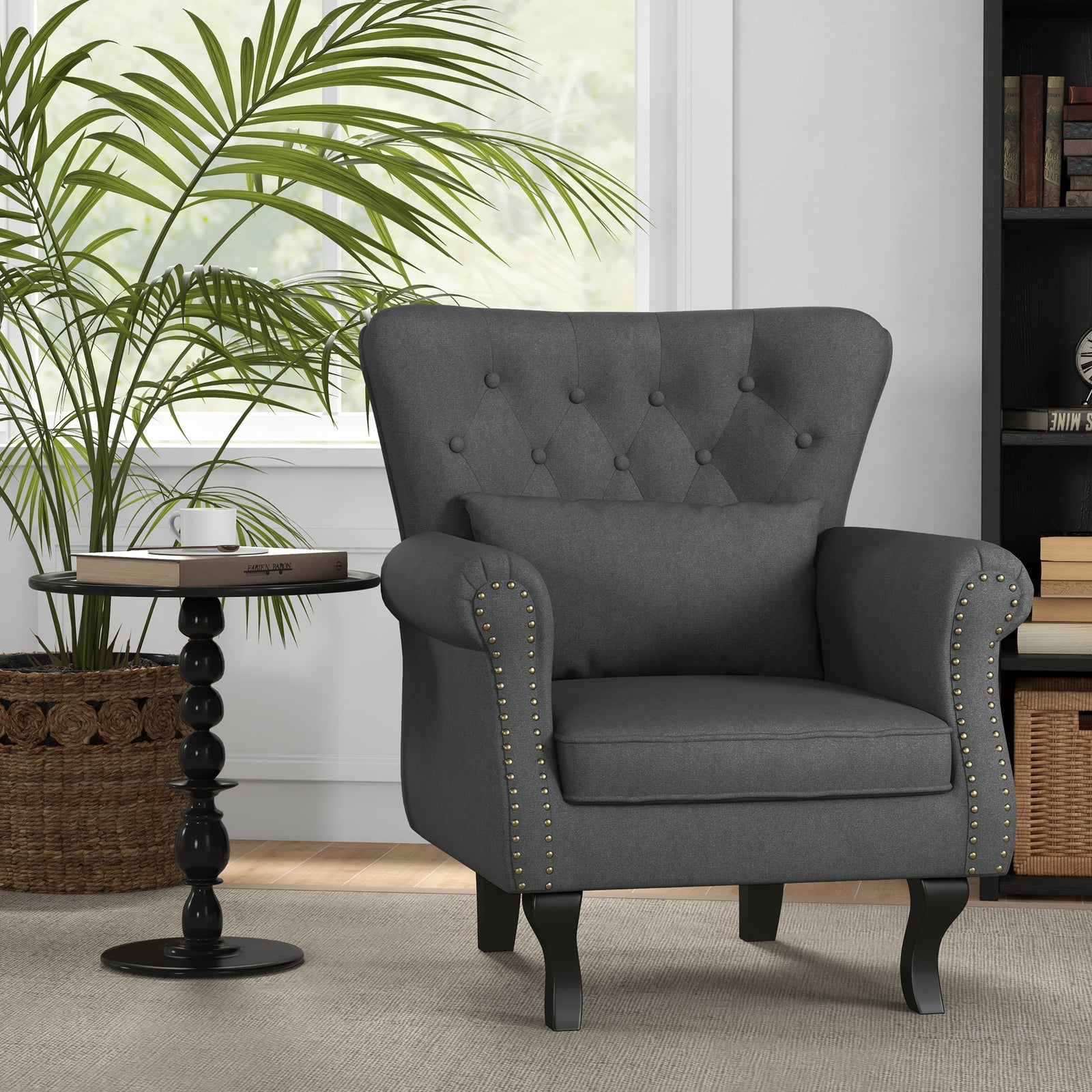 Wingback Armchair Chesterfield Style Accent Chair
