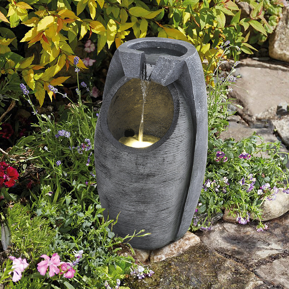 Solar-powered Outdoor Rockery Decor Water Fountain