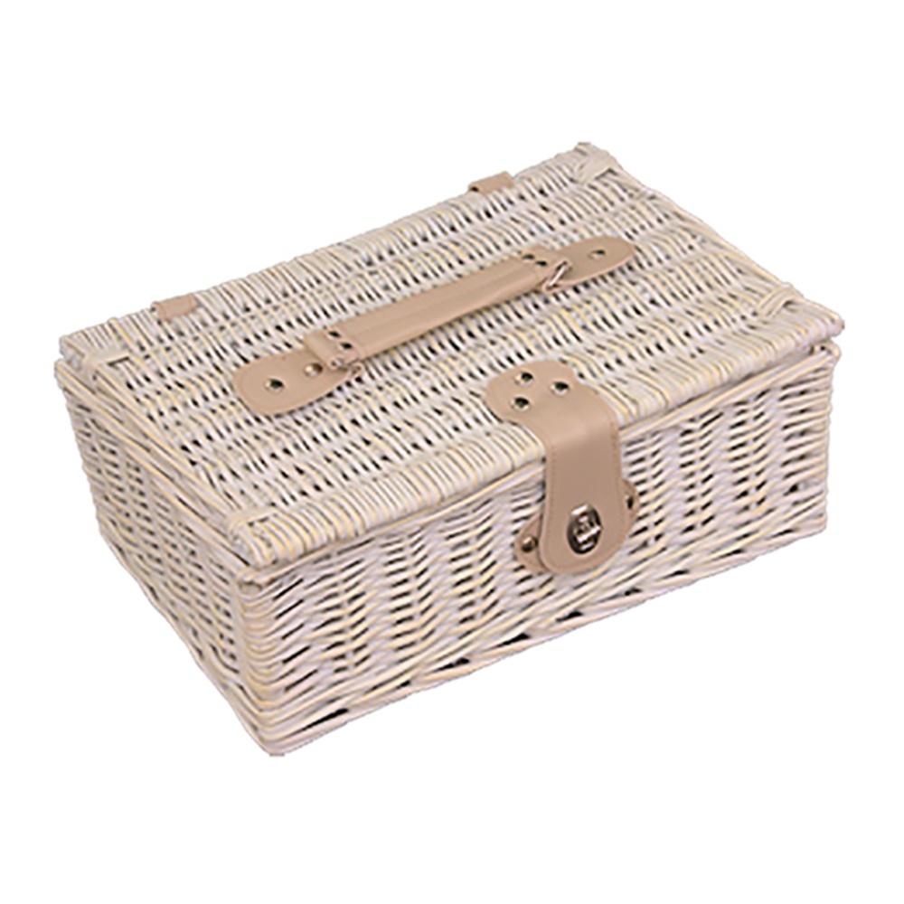 Wicker Provence Standard Empty Picnic Basket | Small | White