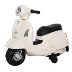 Vespa Licensed Kids Ride On Motorcycle 6v Battery Powered Electric Toys | White