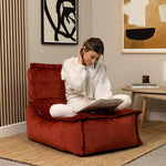 Dolce Velvet Bean Bag Lounger | Orange