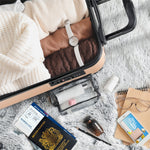 Medium 26" Hard Shell Check In Suitcase 8 Spinner Wheels Hold Luggage | Medium | Champagne