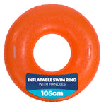 Diamond Print Inflatable Pool Float Ring | Orange