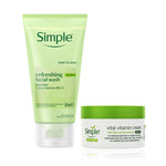 Simple Travel Facial Wash 50ml & Vital Vitamin Night Cream 50ml Bundle
