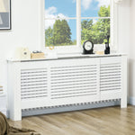 Extendable Radiator Cover Cabinet Slatted Design