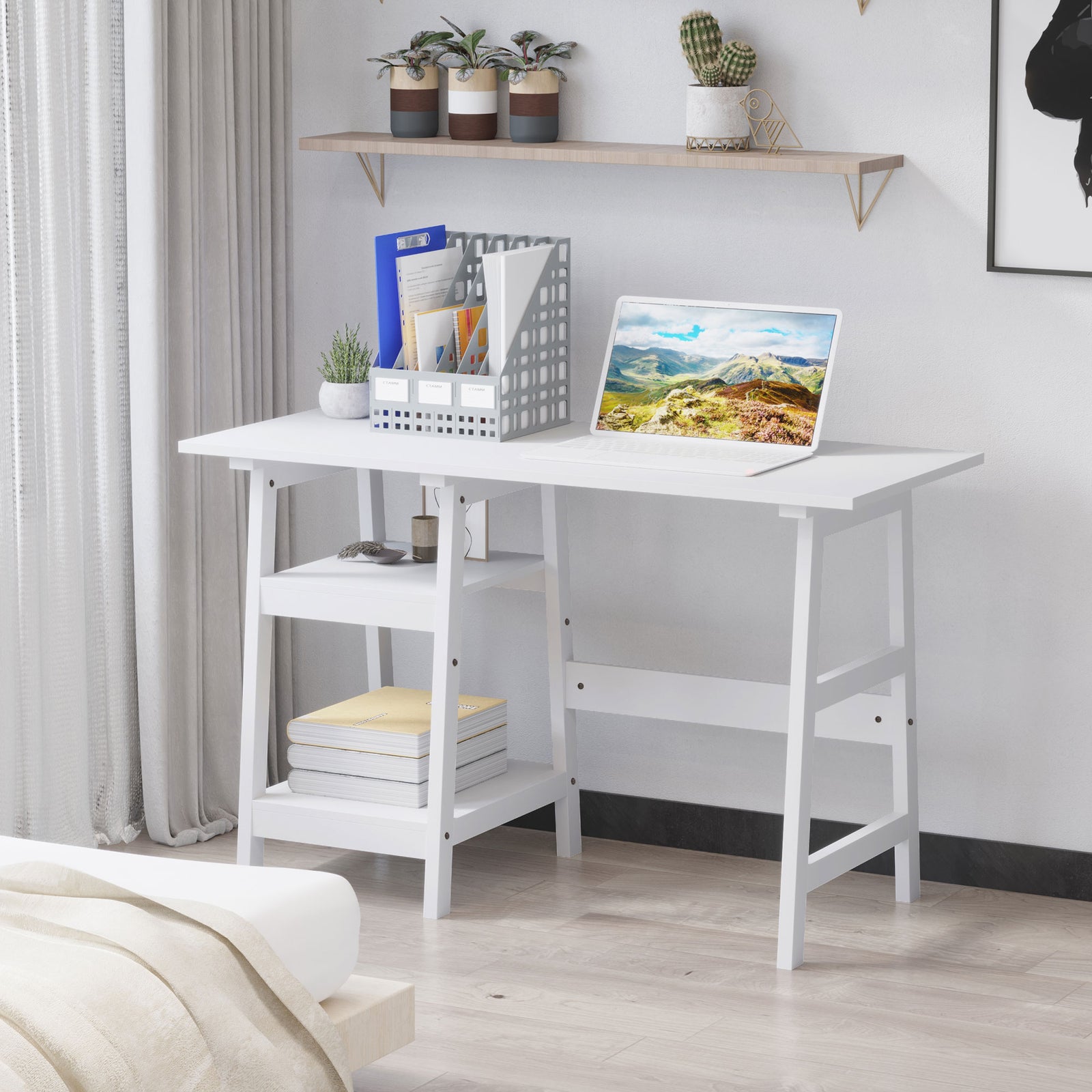 Writing Desk With Shelf, Home Office