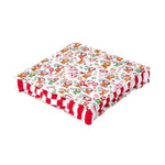 Cotton Owl Print Floor Cushion | 40cm x 40cm | Red