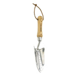 Stainless Steel Transplanting Trowel With Ash Wood Handle & Depth Gauge