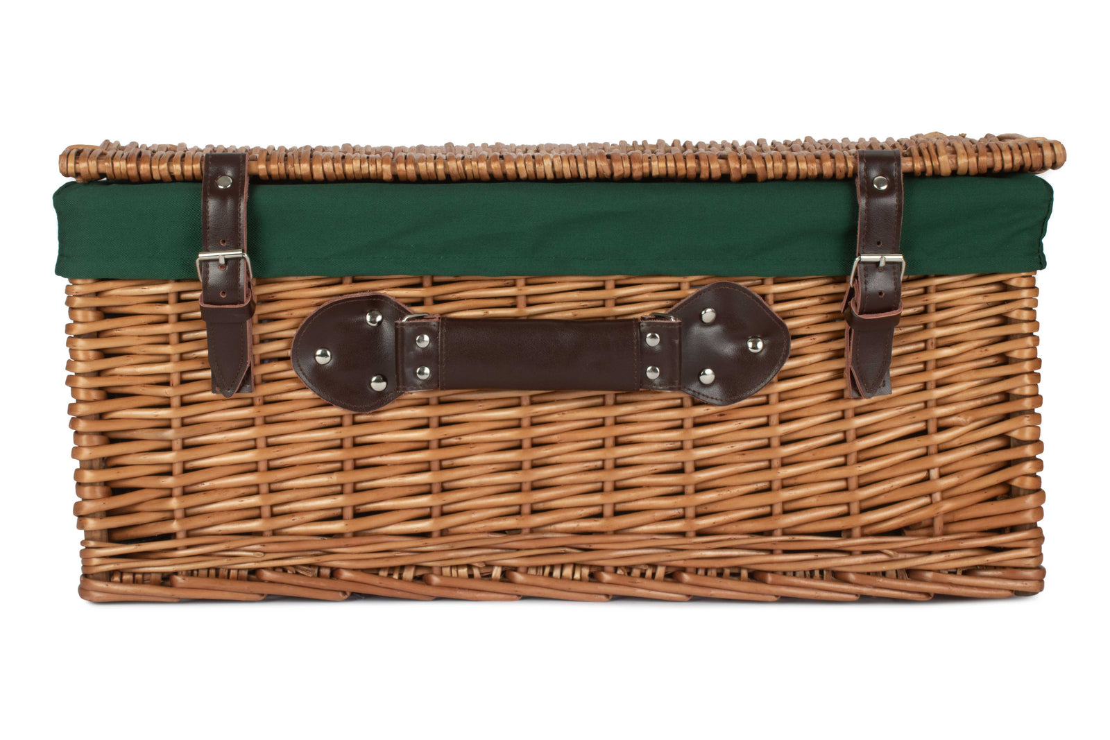 Wicker 56cm Double Steamed Picnic Basket | Green