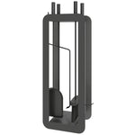 Outsunny 5 Pcs Fireplace Companion Set, Metal Fireplace Accessories