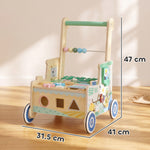 AIYAPLAY Wooden Baby Walker For 1-3 Years, Push Along Walker Toys For 1-3