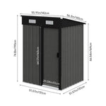 4.66 Ft X 4.69 Ft Outdoor Metal Garden Storage Shed