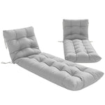 Outsunny Sun Lounger Cushions Only, Sunbed Replacement Pads With 4 Ties