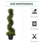 Set Of 2 90cm Artificial Spiral Topiary Trees With Pot