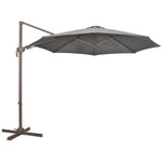 3m Garden Roma Parasol W/ Base | Dark Gray