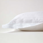 Egyptian Cotton Satin Stripe Oxford Pillowcase 330 Tc | 48 x 74cm | White