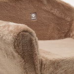 Plush Fold Out Sofa Pet Bed | Large | Beige