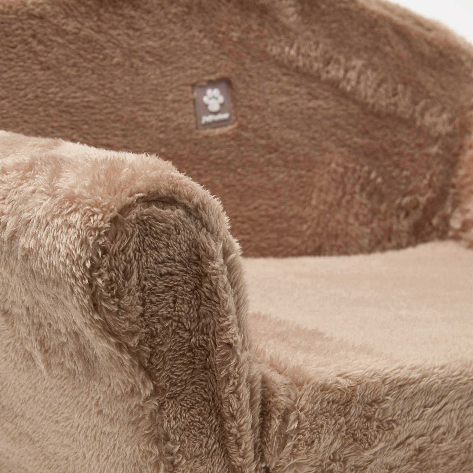 Plush Fold Out Sofa Pet Bed | Large | Beige