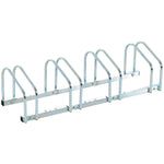 Bike Rack Floor Stand 4 Racks Silver