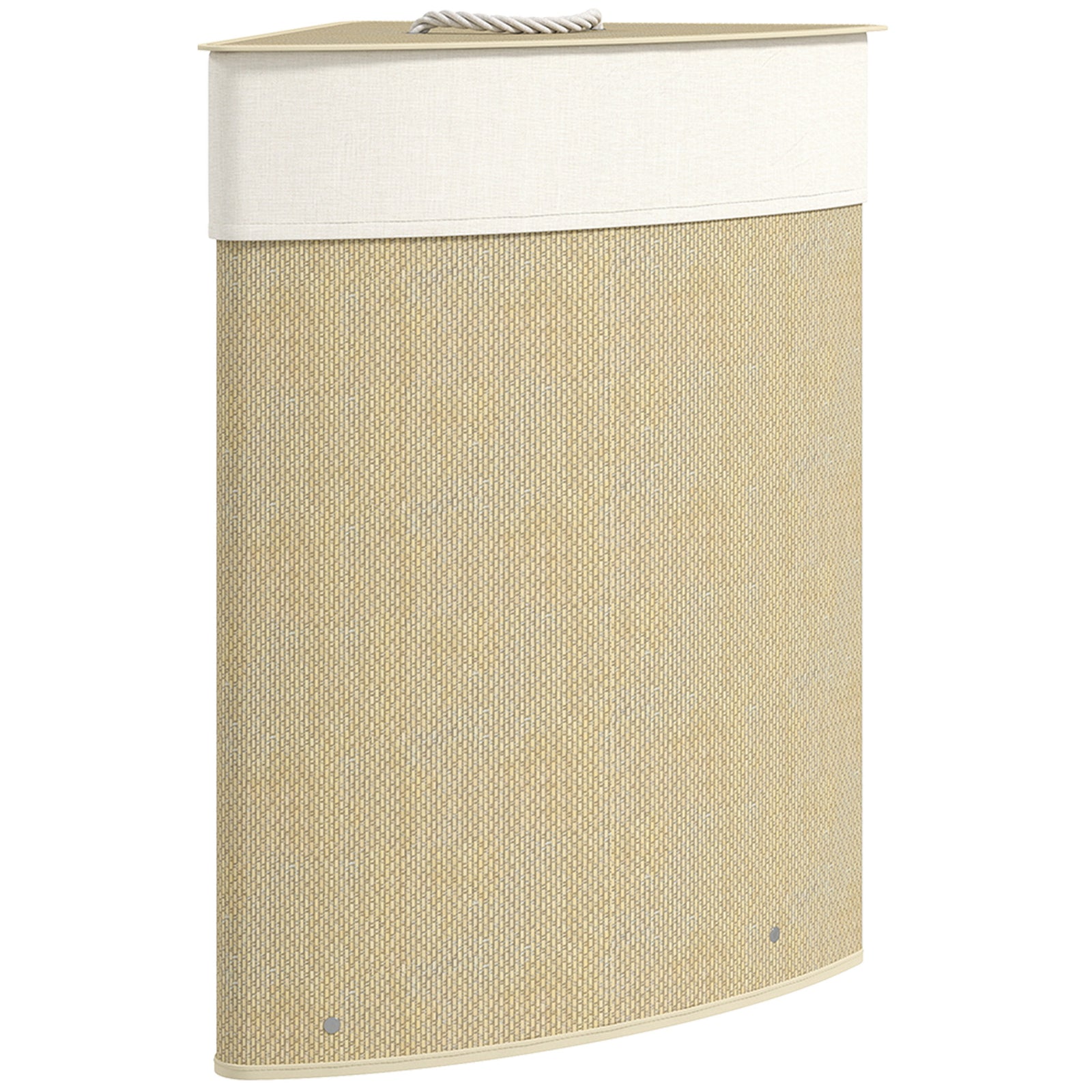55l Laundry Hamper With Removable Washable Liner Bag | Natural