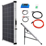 50-160W Portable Folding Solar Panel Kit | Small | Black