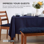 Outdoor Bench Cushion For 2 & 3 Seater Garden Seat Pad For Furniture, Kitchen, Dining & Indoor Use | 3 | Navy Blue