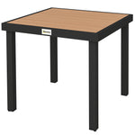 78 Cm Garden Dining Table For 4, Square Outdoor Side Table | Natural