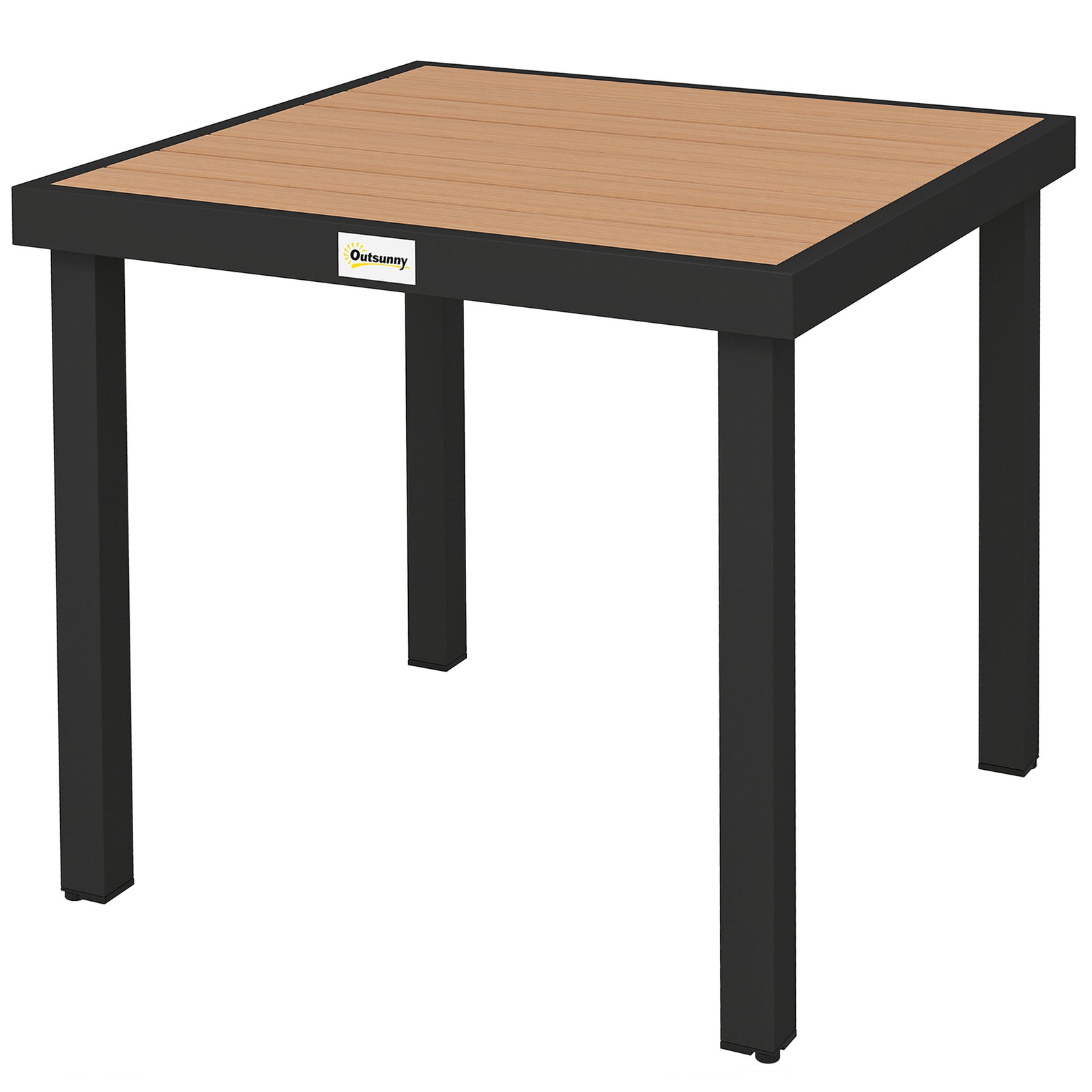 78 Cm Garden Dining Table For 4, Square Outdoor Side Table | Natural