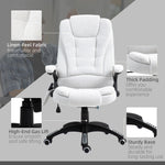 Reclining Chair W/ Heating Massage | White