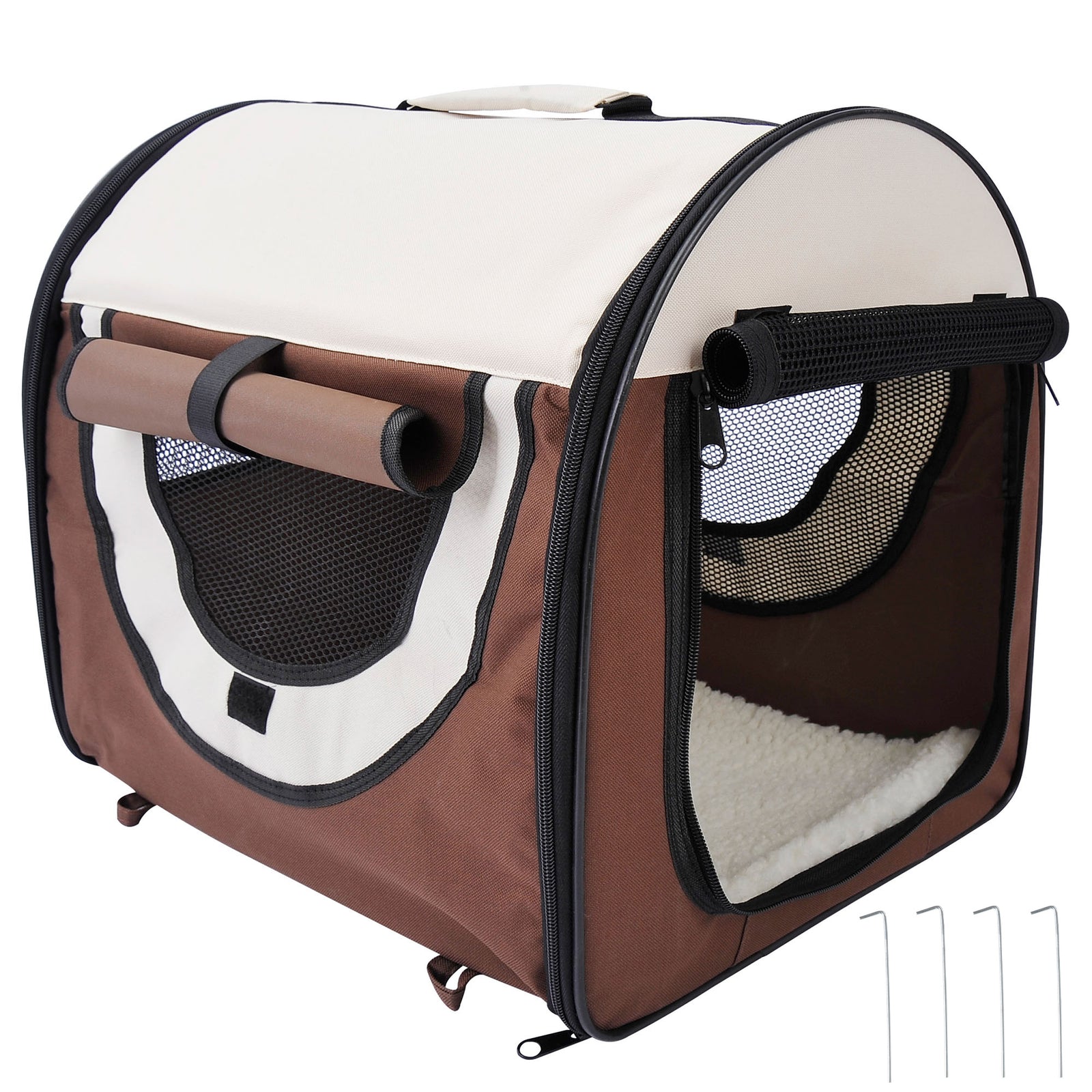 Folding Fabric Soft Pet Crate Dog Cat Travel Carrier Cage Kennel House