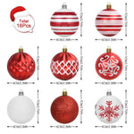 16-piece Christmas Ornaments For Christmas Tree Decorations