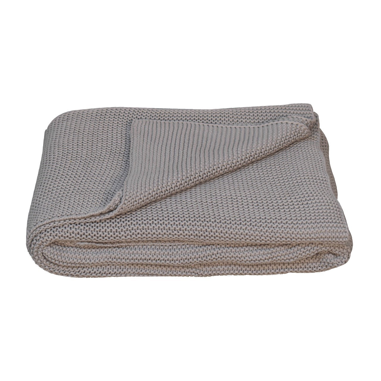 Double Knitted Throw | Grey
