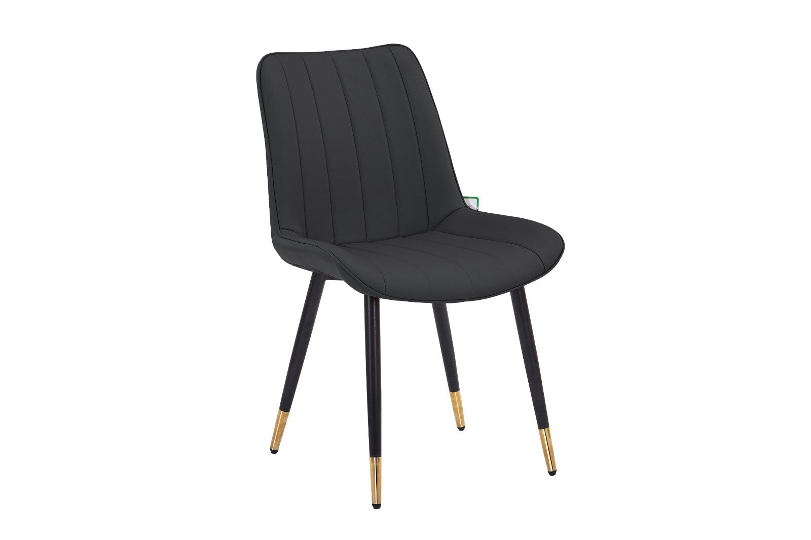 Set Of 2 Faux Leather Pu Padded Dining Chairs Kitchen Dining Room Chair Set | One Size | Black