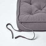 Cotton Dining Chair Booster Cushion | 40cm x 40cm | Charcoal Grey