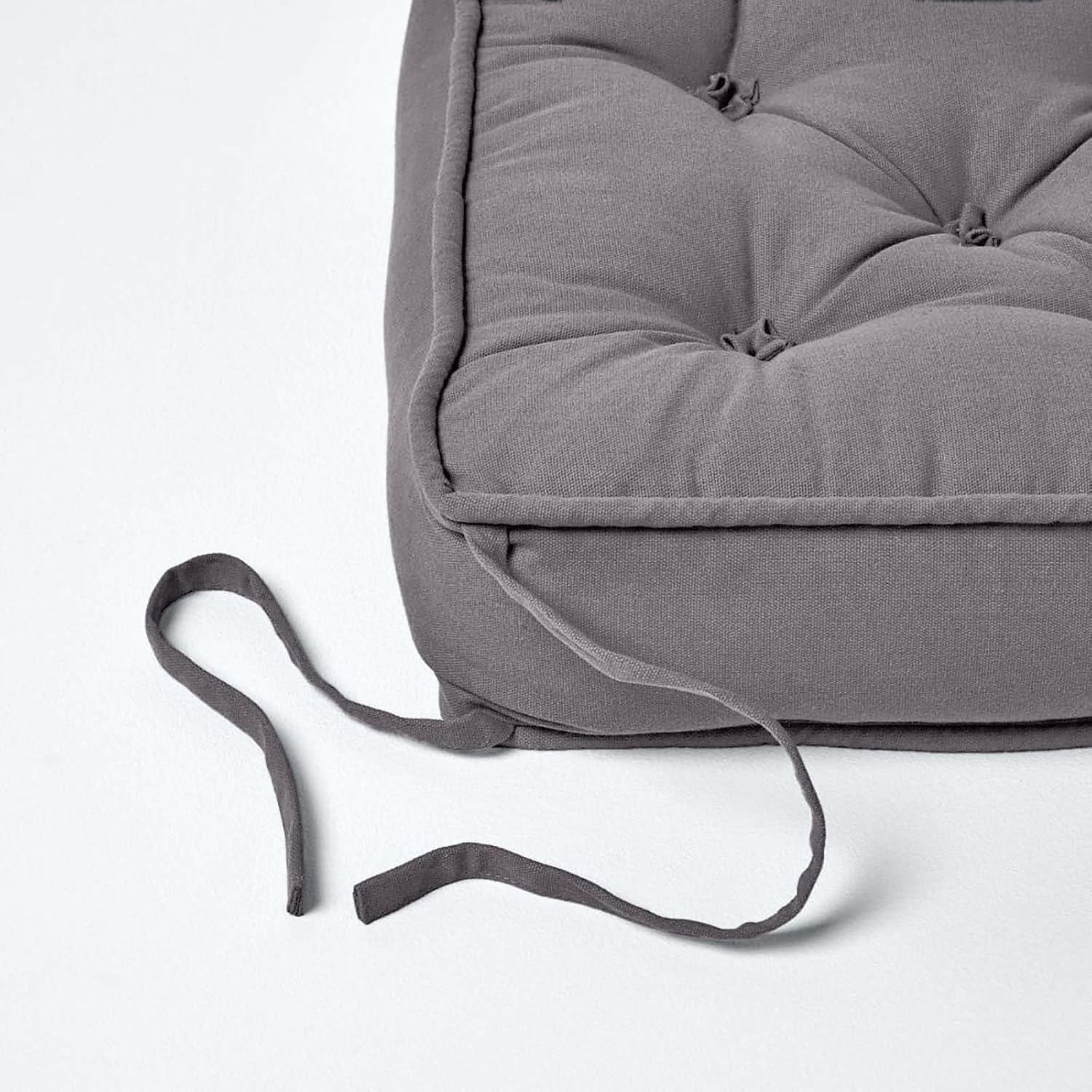 Cotton Dining Chair Booster Cushion | 40cm x 40cm | Charcoal Grey