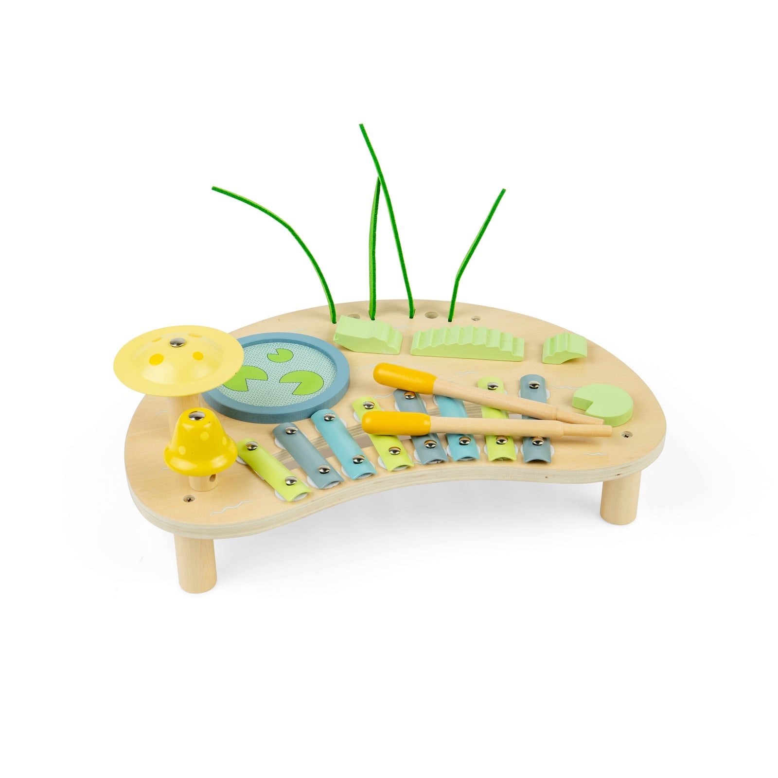 Bigjigs Toys Wooden Jungle Music Bench For Kids