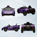 12v Lamborghini Autentica Licensed Kids Electric Car W/ Remote Control | Purple