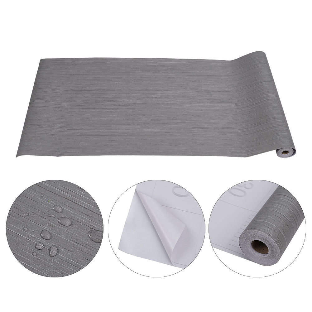 Self-adhesive Pvc Wallpaper | 10m | Dark Grey